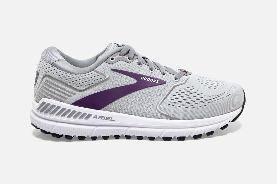 Brooks Ariel \'20 Road Running Shoes Womens Grey/Purple 418752-VWN